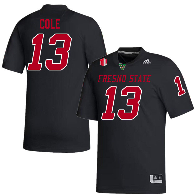 Fresno State Bulldogs #13 Cam Cole College Football Jerseys Stitched-Black